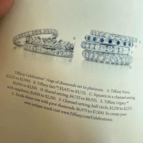 RARE Tiffany & Co. Diamond Jazz Eternity Ring in Platinum Size 5 - Picture 8 of 8
